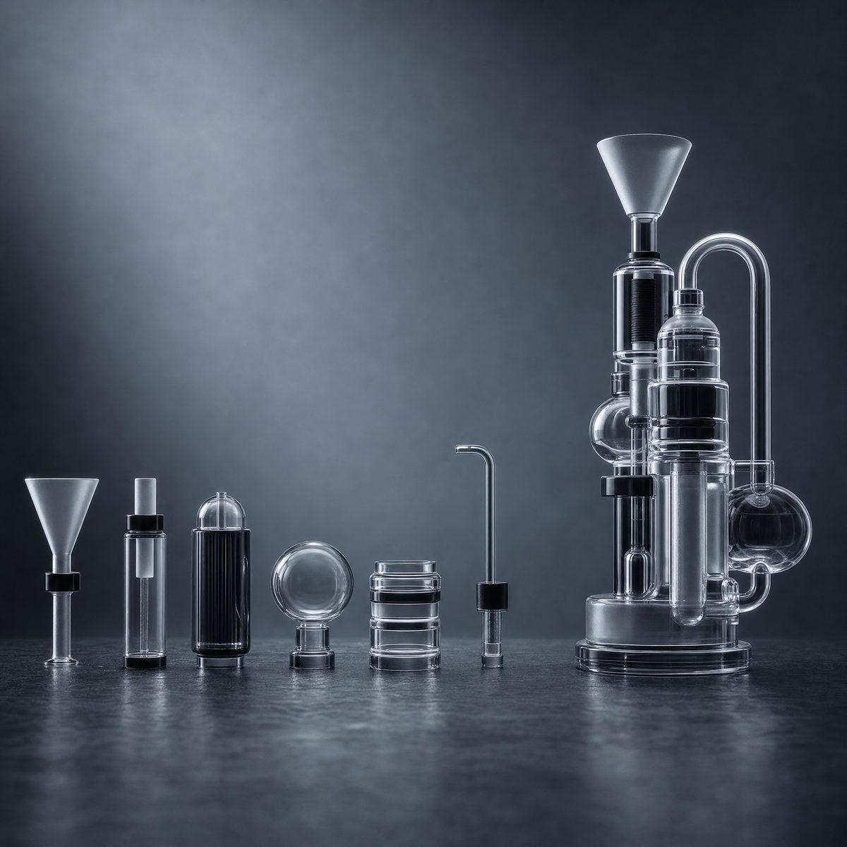 Separate glass tools beside one integrated glass system